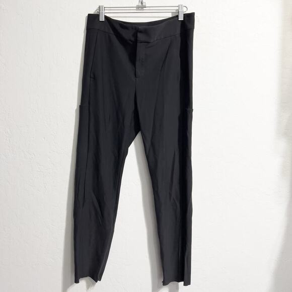 Athleta Pants Size 10 Black Pull On  Zipper Ankle Tapered Pockets Stretch - Picture 1 of 9